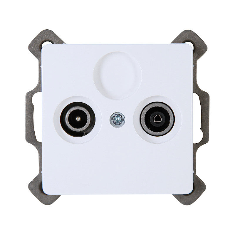 Kopp Paris arktisweiß Antennendose 2fach TV/RF (921302089)