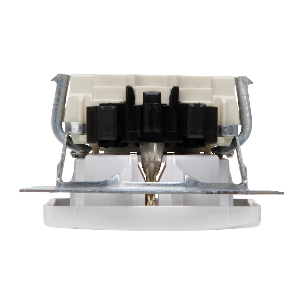 Kopp Paris arktisweiß Steckdose mit erhöhtem Berührungsschutz Ansicht von oben