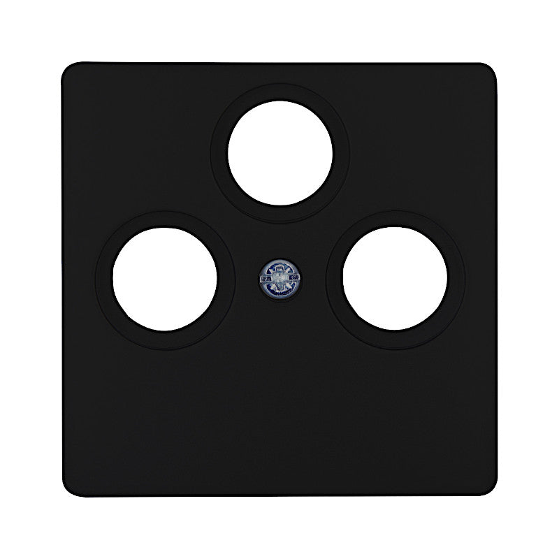 Kopp Paris mattschwarz Abdeckung Antennendose SAT/TV/RF