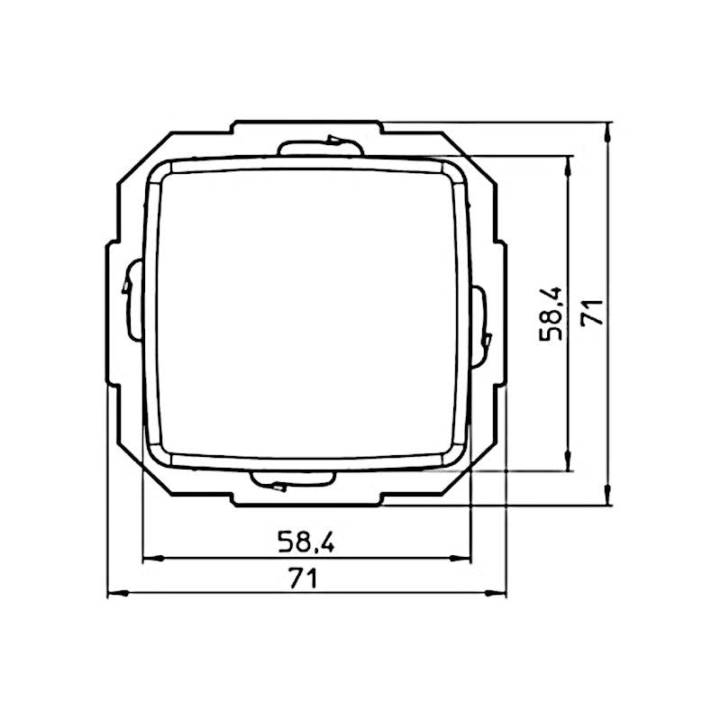 Kopp Rivo cremeweiß Taster Abmessungen
