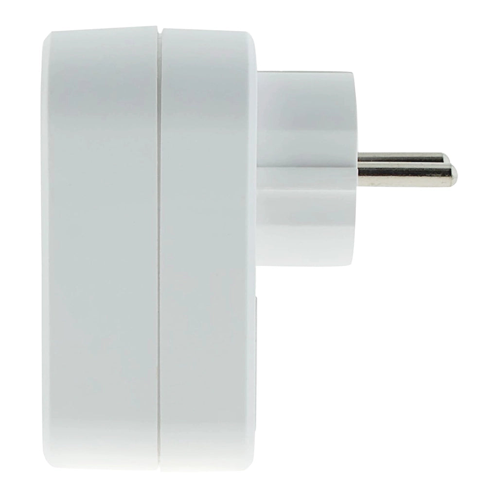 Kopp Steckdosenadapter mit 2x USB 3400mA weiß (473104018) Seitenansicht