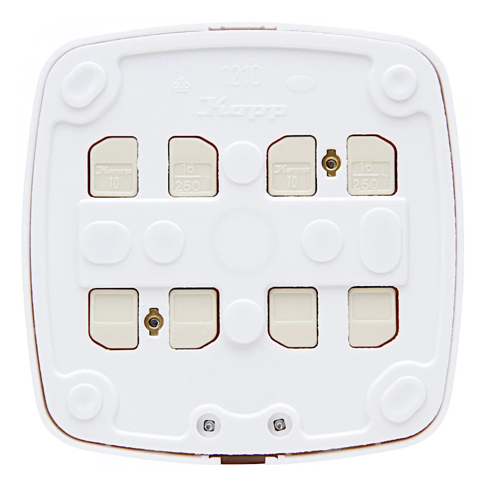 Kopp Steckdosenleiste 4-fach ohne Zuleitung weiß Rückansicht