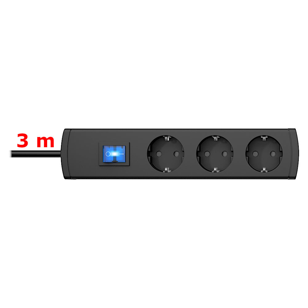 Kopp UNOversal plus Steckdosenleiste 3-fach 3m anthrazit (232605019)