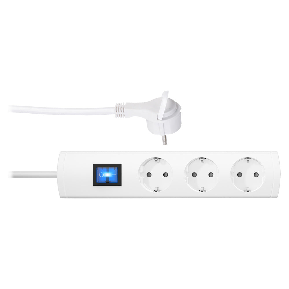 Kopp UNOversal plus Steckdosenleiste 3-fach extraflacher Stecker 1,4m weiss (233302018)