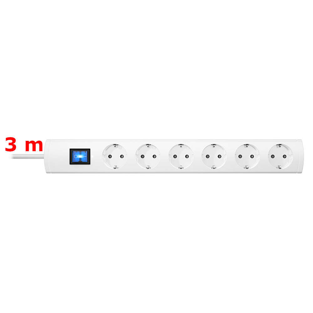 Kopp UNOversal plus Steckdosenleiste 6-fach 3m weiss (232902015)