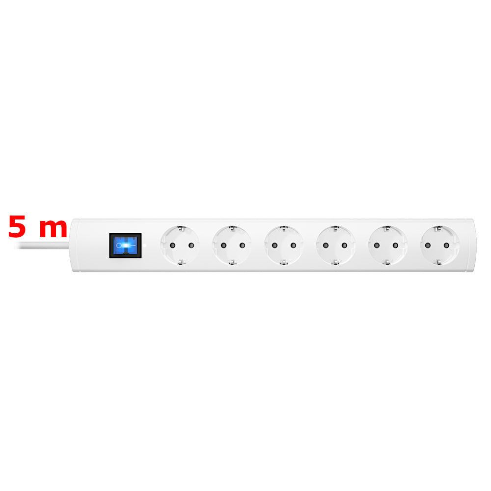 Kopp UNOversal plus Steckdosenleiste 6-fach 5m weiss (233002019)