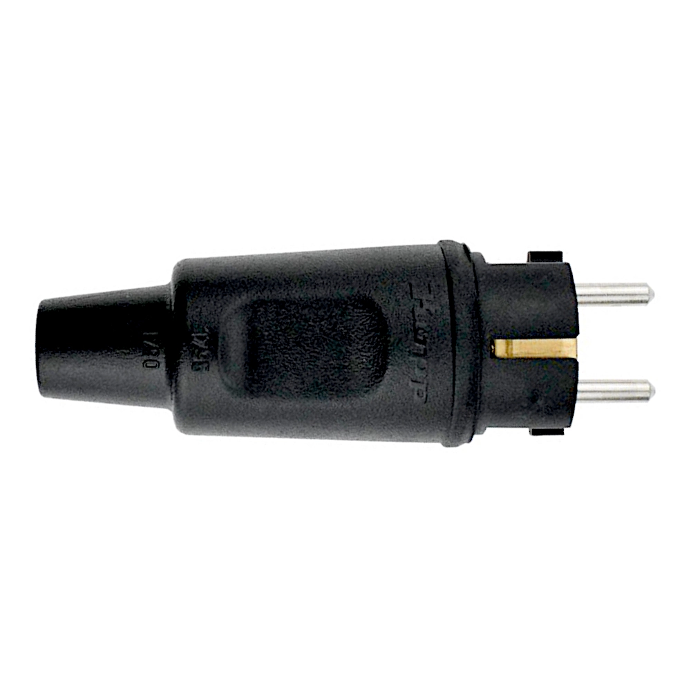 Kopp Vollgummi Stecker schwarz IP44 (179516009) Ansicht von oben