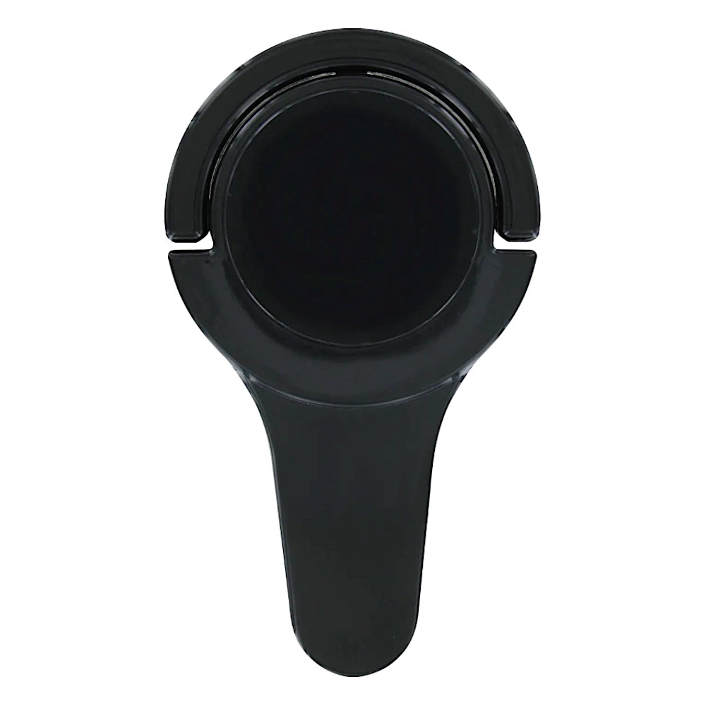 Kopp Winkelstecker extraflach schwarz Vorderansicht