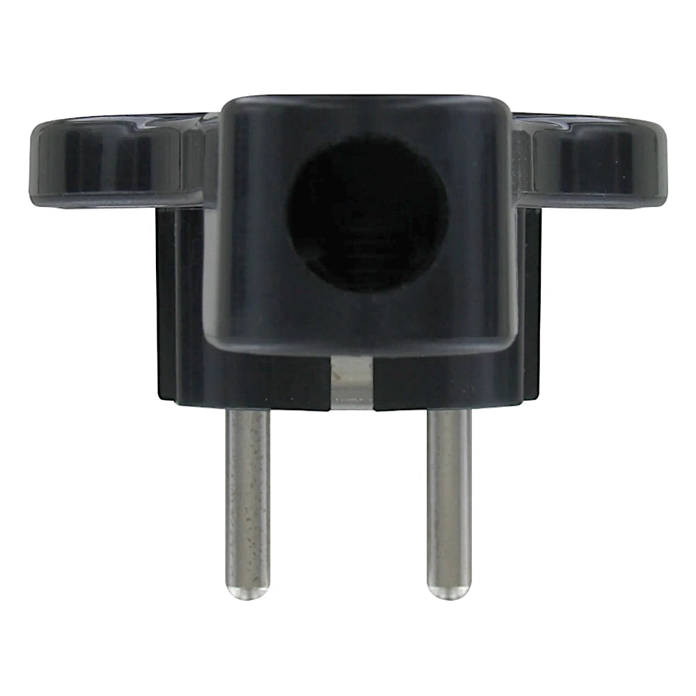 Kopp Winkelstecker extraflach schwarz Ansicht von unten