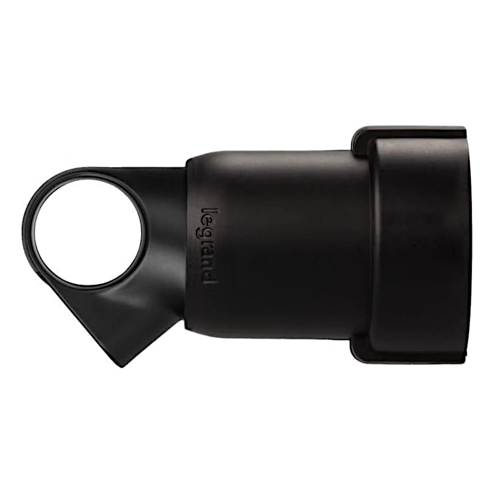 Legrand Kupplung mit Abzugsgriff schwarz Seitenansicht