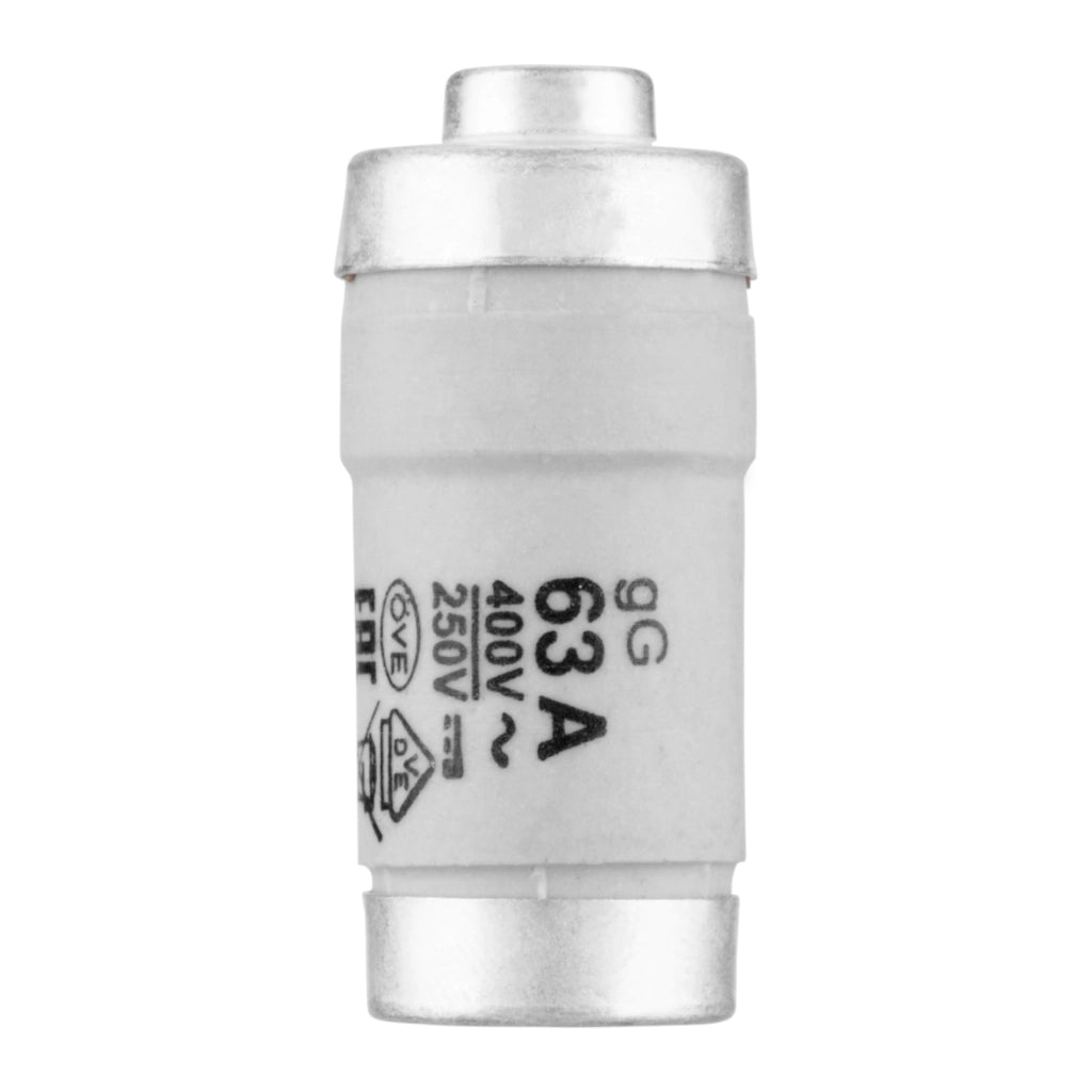 NEOZED Sicherungen 63A D02 E18 kupfer - Ansicht stehend