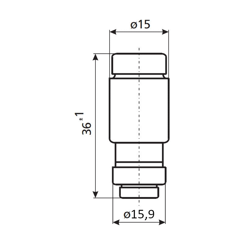 NEOZED Sicherungen 63A D02 E18 kupfer technische Zeichnung mit Abmessungen