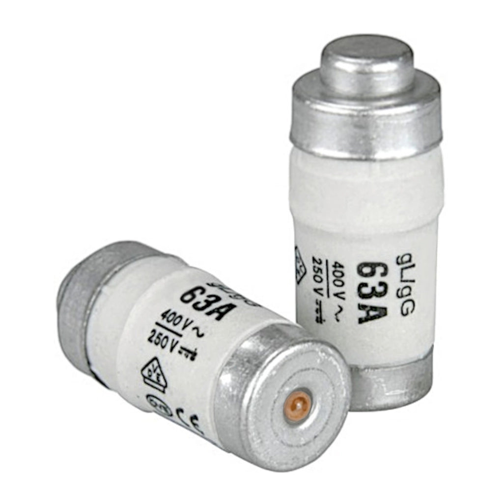 NEOZED Sicherungen 63A D02 E18 kupfer | 10 Stück