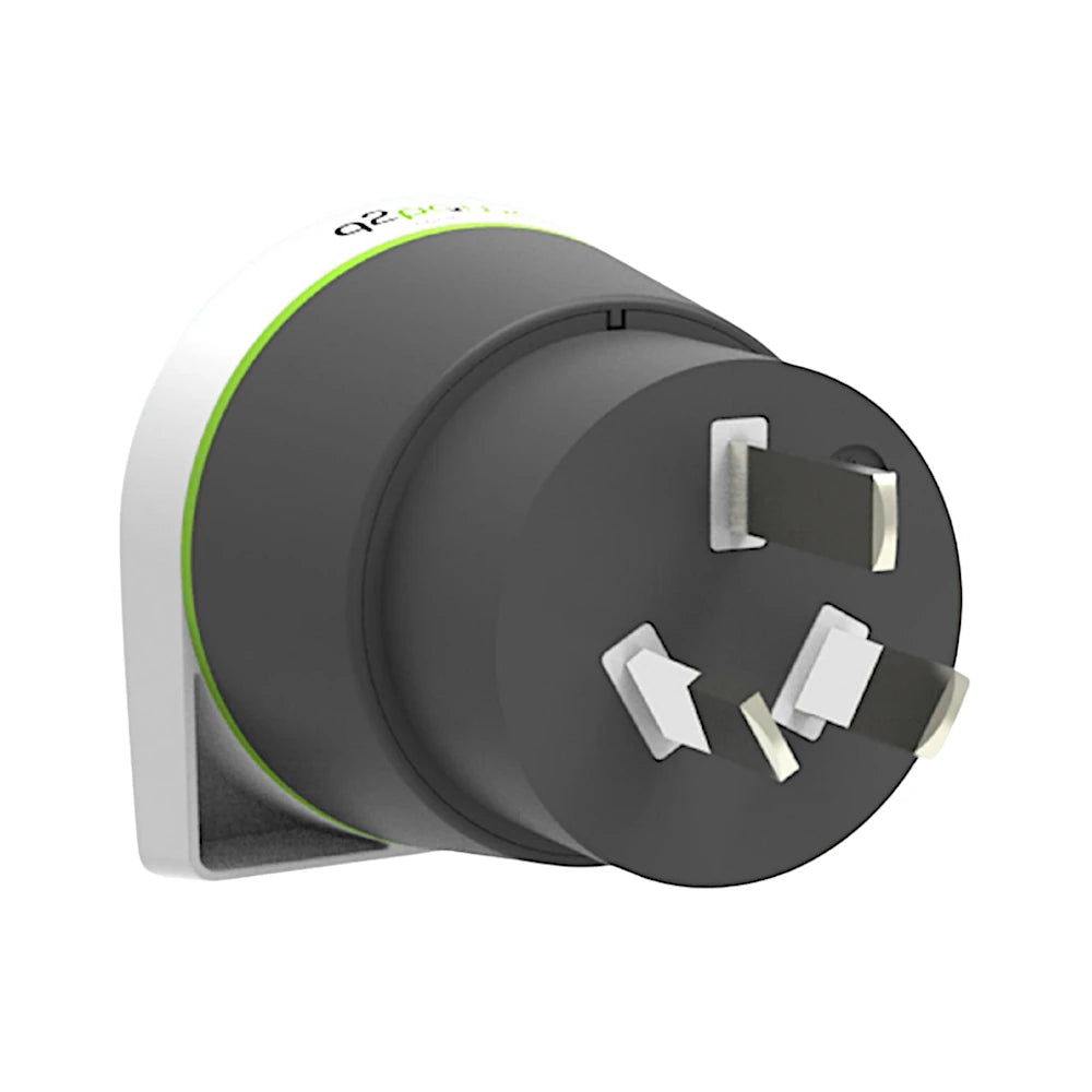 q2 Power Reiseadapter Europa nach Australien + China Rückansicht