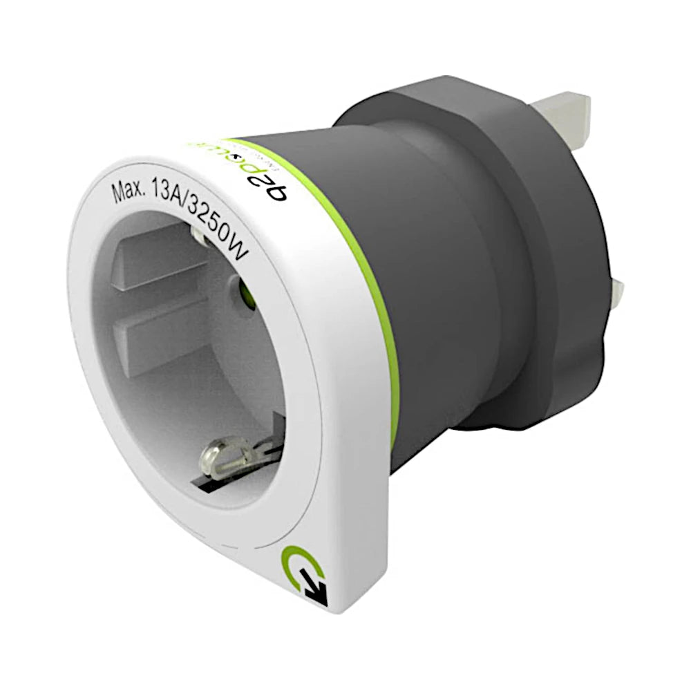 q2 Power Reiseadapter Europa nach UK (1.200100)