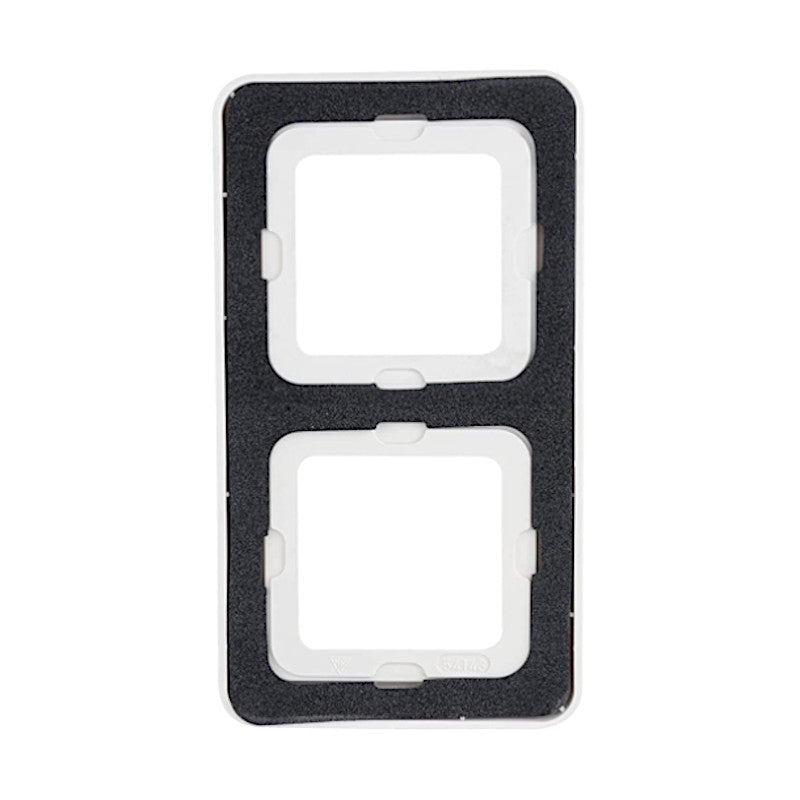 REV AquaKombi Feuchtraum Rahmen 2-fach weiß Rückansicht