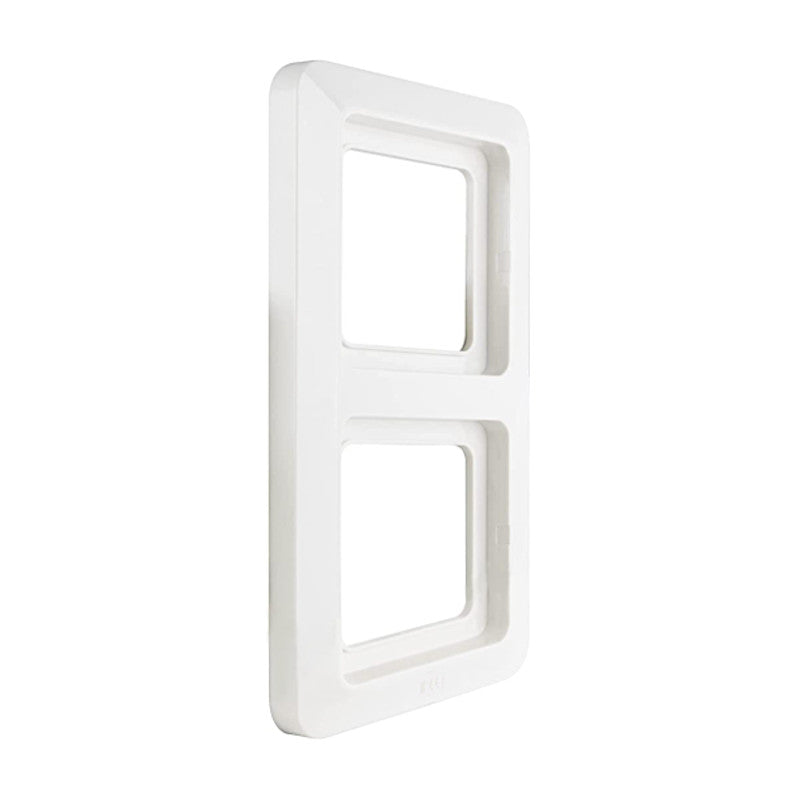 REV AquaKombi Feuchtraum Rahmen 2-fach weiß Ansicht schräg