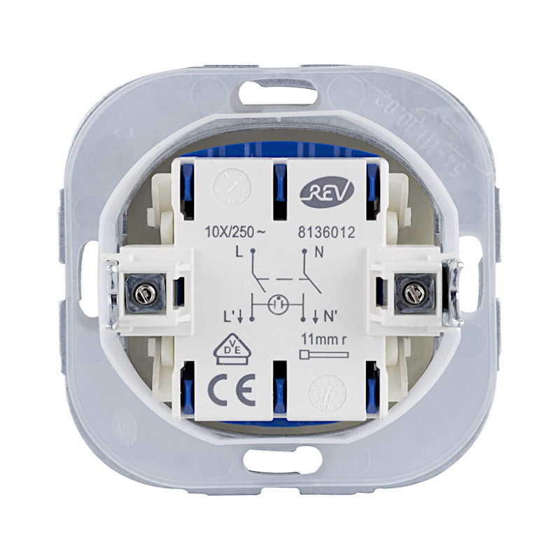 REV AquaKombi Feuchtraum Heizung Hauptschalter weiß Rückansicht