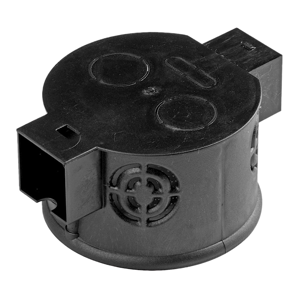 REV Ritter Schalterdose ø 60mm / 41mm (18317) Rüpckansicht liegend schräg von von der Seite