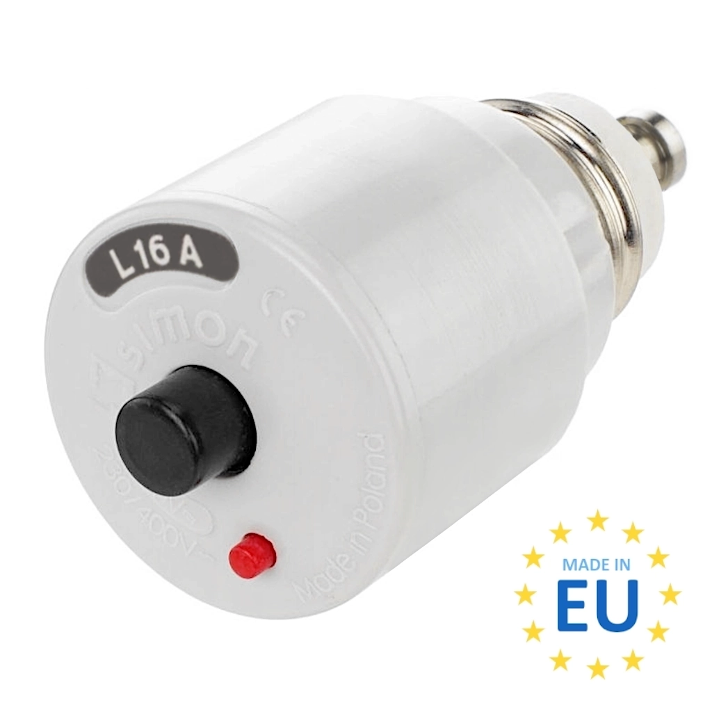 Schraubautomat E27 16A Ansicht rechte Seite schräg von vorn