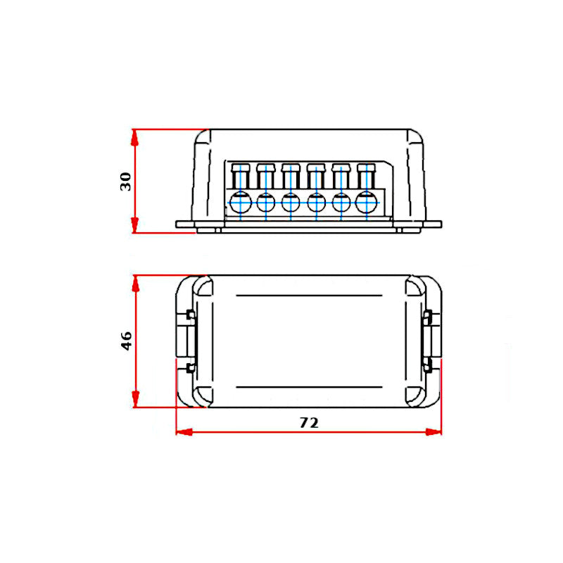 SLS Bad Erdungsschiene technische Zeichnung