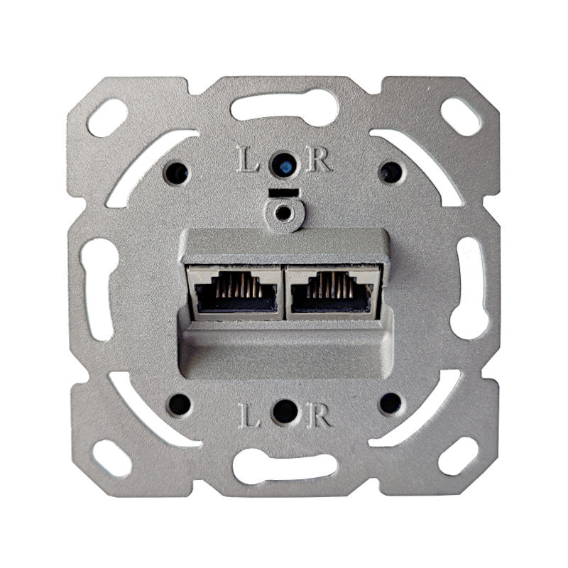 Netzwerkanschlussdose Cat.6 (1Gbit/s) 2x RJ45 (76200-2001) Frontansicht