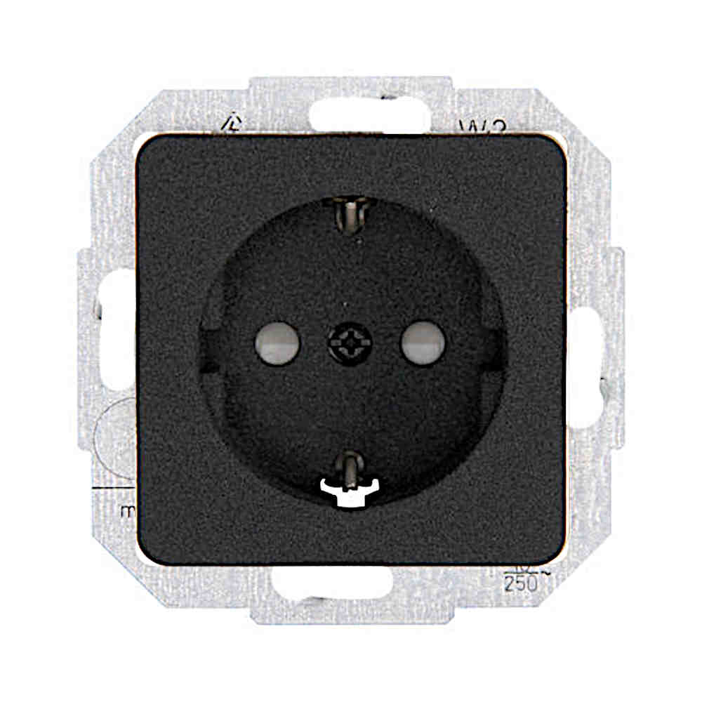 Kopp Milano anthrazit Steckdose mit Berührungsschutz (915015087)