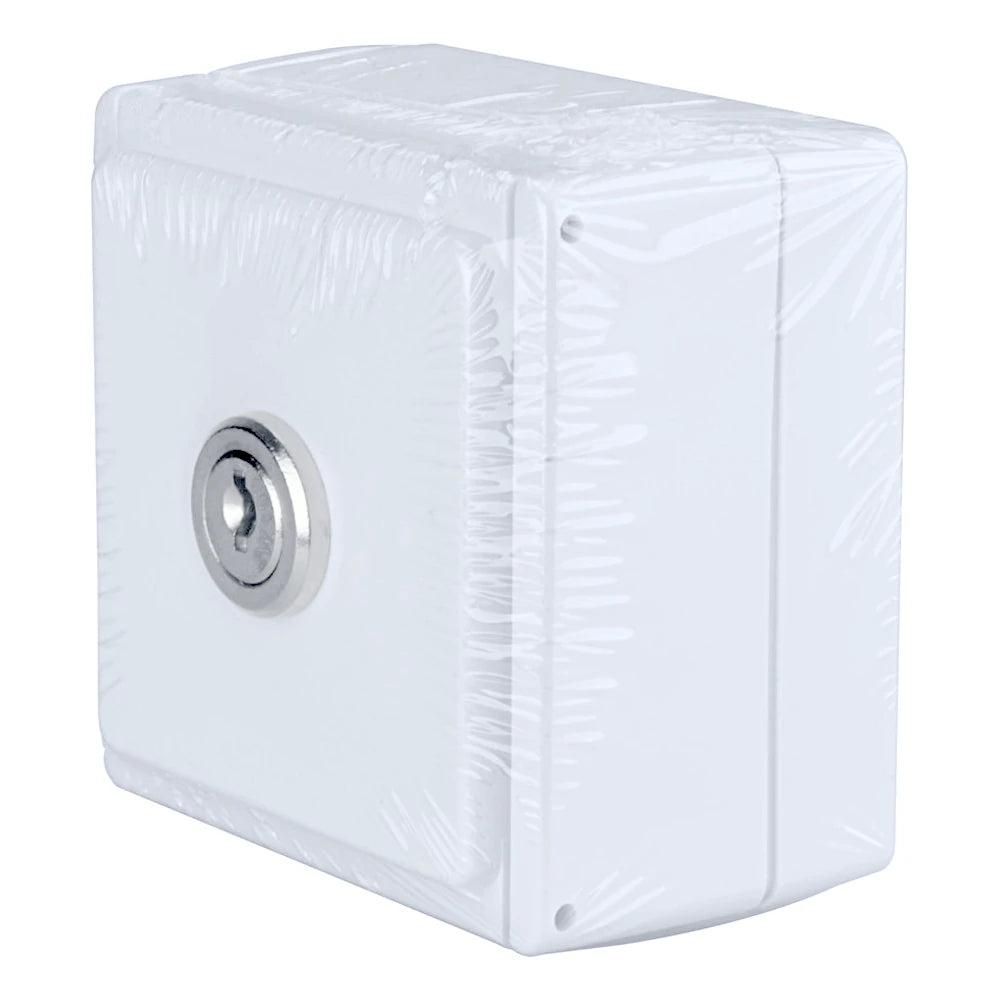 Unitec Aquarius Feuchtraum Polarweiß Steckdose abschließbar (45293L) Ansicht schräg