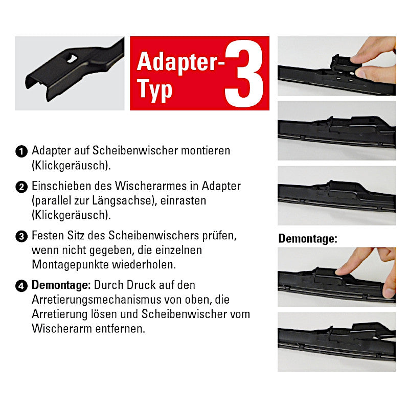 Unitec Ultra Scheibenwischer Montagehinweis Adapter 3