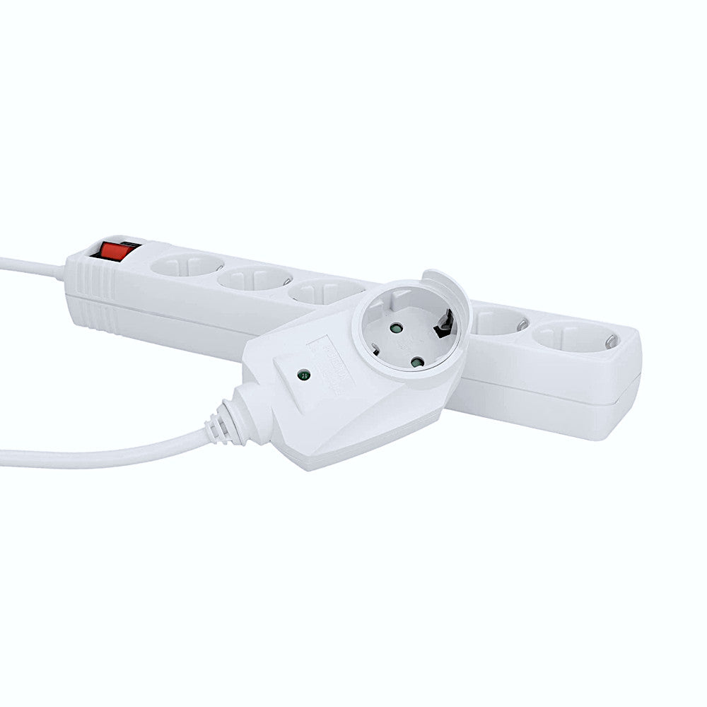 Unitec Steckdosenleiste 6-fach + Überspannungsschutz 2m weiß (31024)