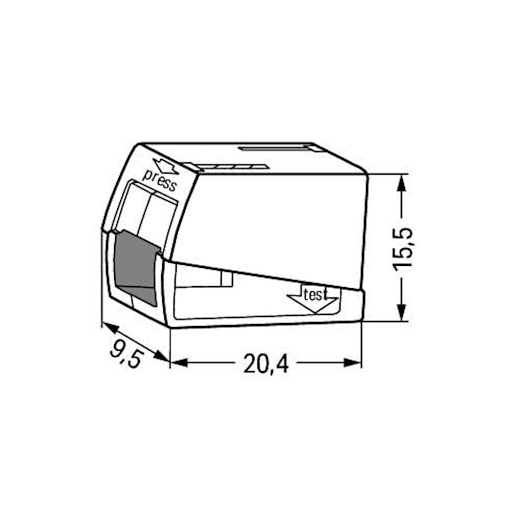 Wago 224-112 Leuchtenklemmen weiss