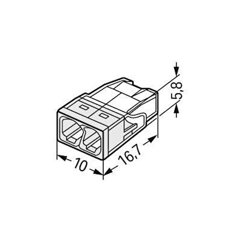 Wago 2273-203 Compact Verbindungsdosenklemme orange - 25 Stück
