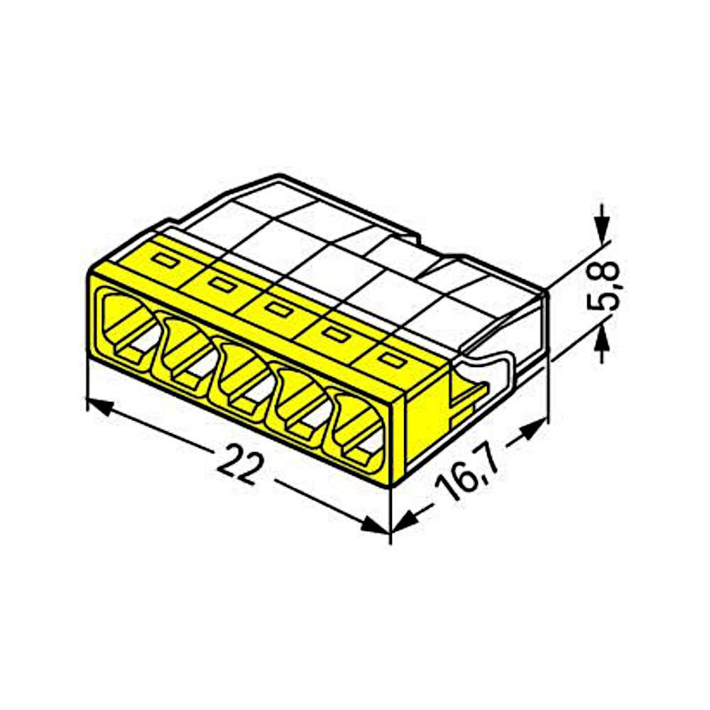 Wago 2273-205 Compact Verbindungsdosenklemme (25 Stück)