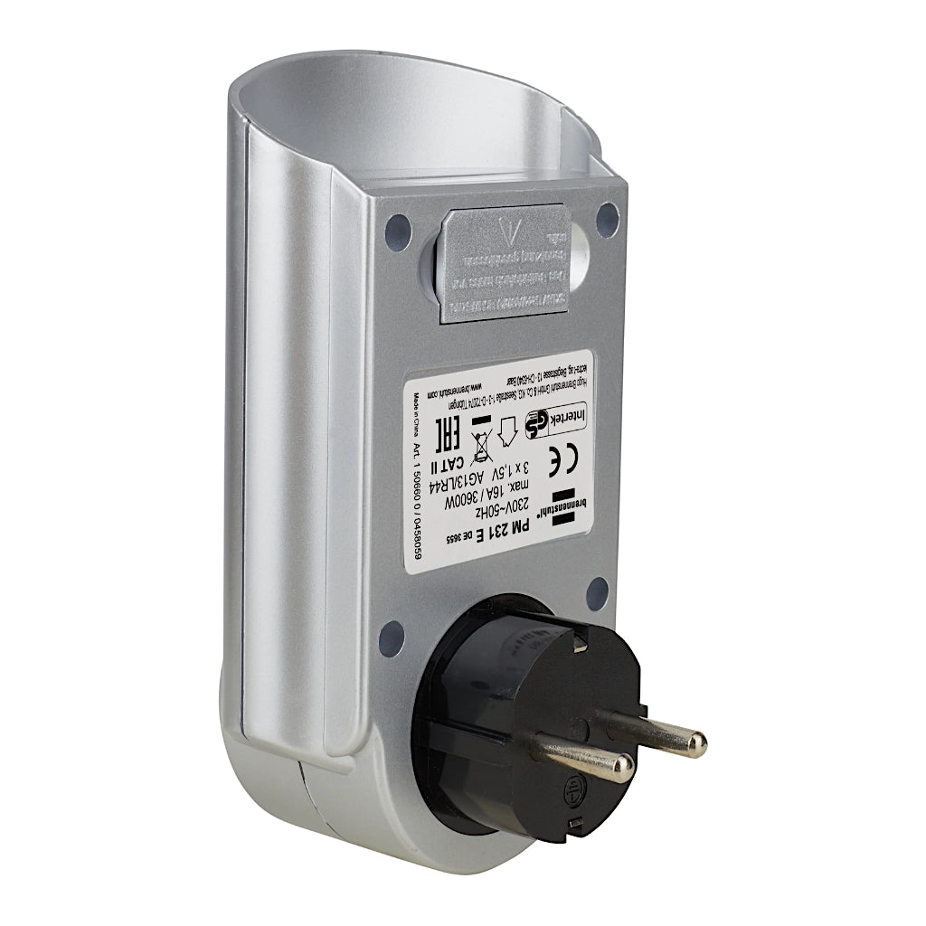 Brennenstuhl Energiekostenmessgerät Primera-Line PM231E silber (1506600) Rückansicht