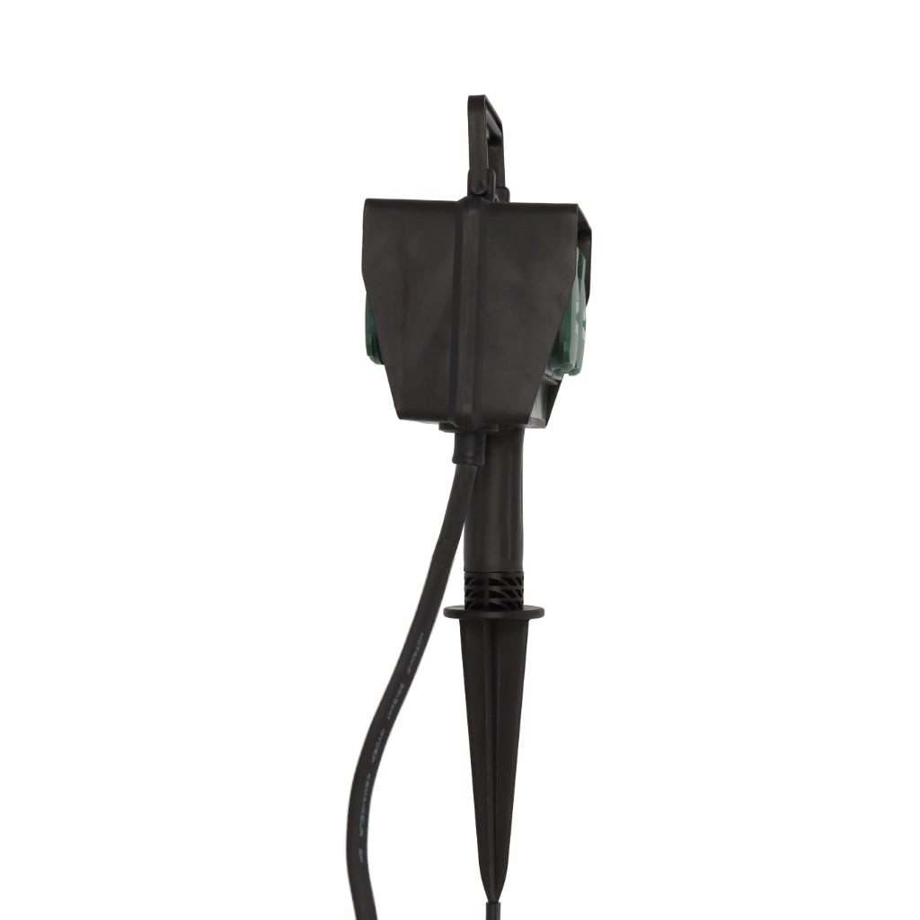 Brennenstuhl Gartensteckdose mit Erdspieß 4-fach 1,4m IP44 schwarz (1154440) Seitenansicht