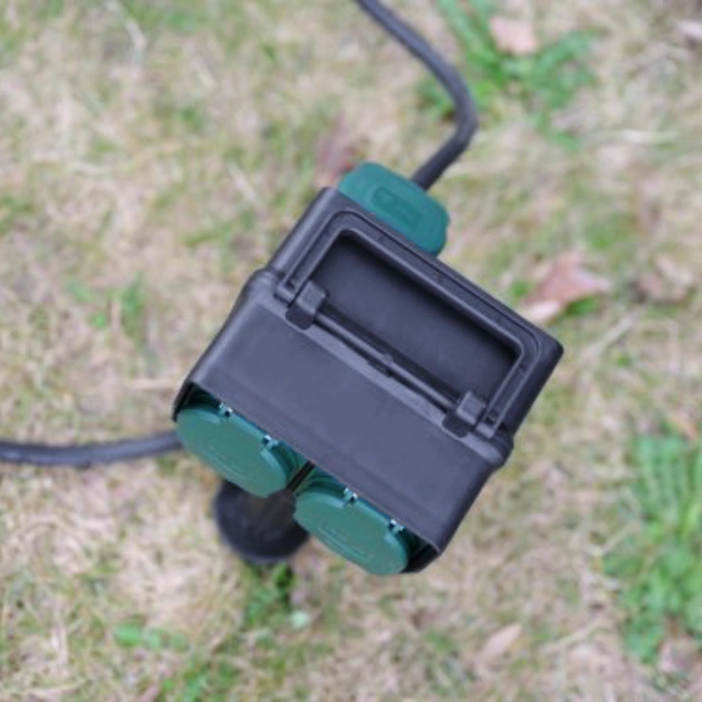 Brennenstuhl Gartensteckdose mit Erdspieß 4-fach 1,4m IP44 schwarz (1154440) Anicht von oben