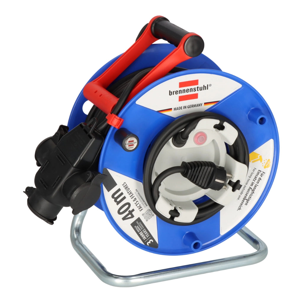 Brennenstuhl Kabeltrommel Garant G mit Gummikupplung 3-fach 40m (1188380301) Vorderansicht