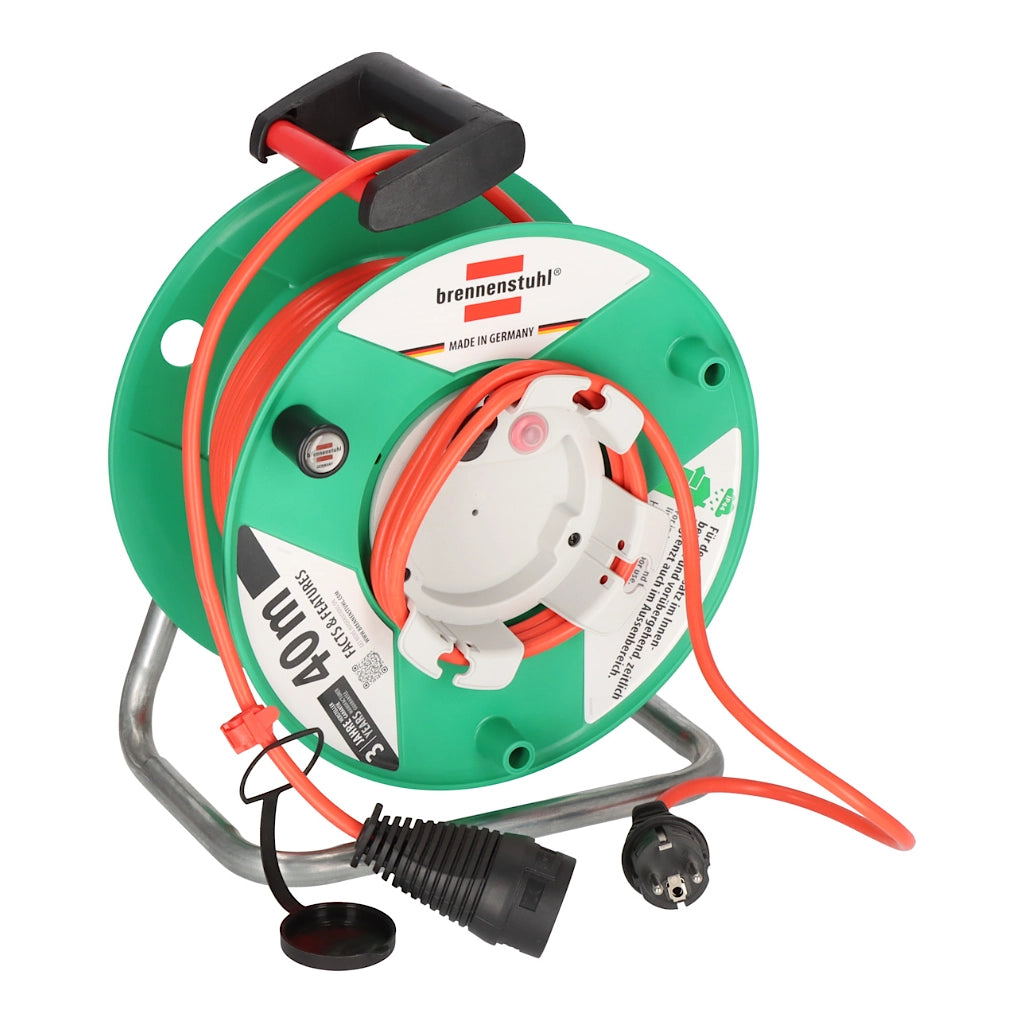 Brennenstuhl Kabeltrommel Garant G 40m IP44 (1098560001) Vordeansicht kabel teilweide abgerollt