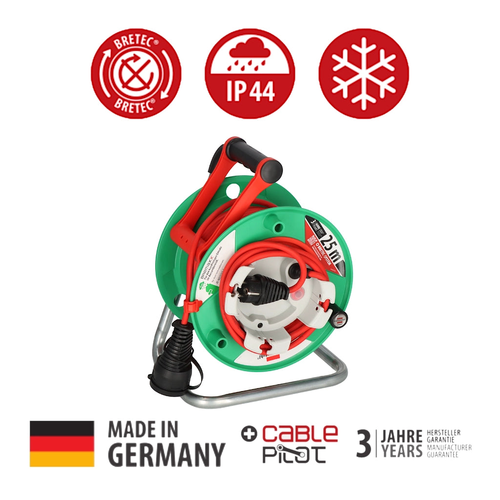 Brennenstuhl Kabeltrommel Garant G Bretec 25m IP44 (1183520100) Ansicht schräg von vorn
