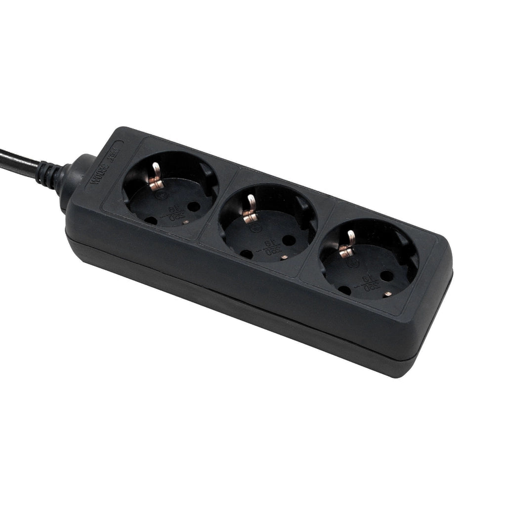 Brennenstuhl Steckdosenleiste 3-fach 1,4m schwarz (1150600015) Ansicht schräg von oben