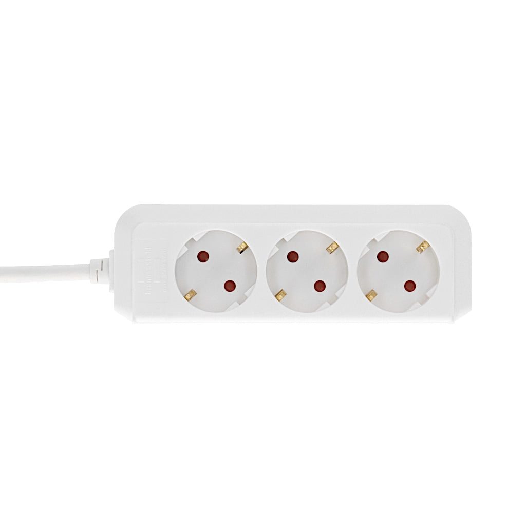 Brennenstuhl Steckdosenleiste 3-fach 3m weiß Eco-Line (1158610030) Ansicht schräg von vorn