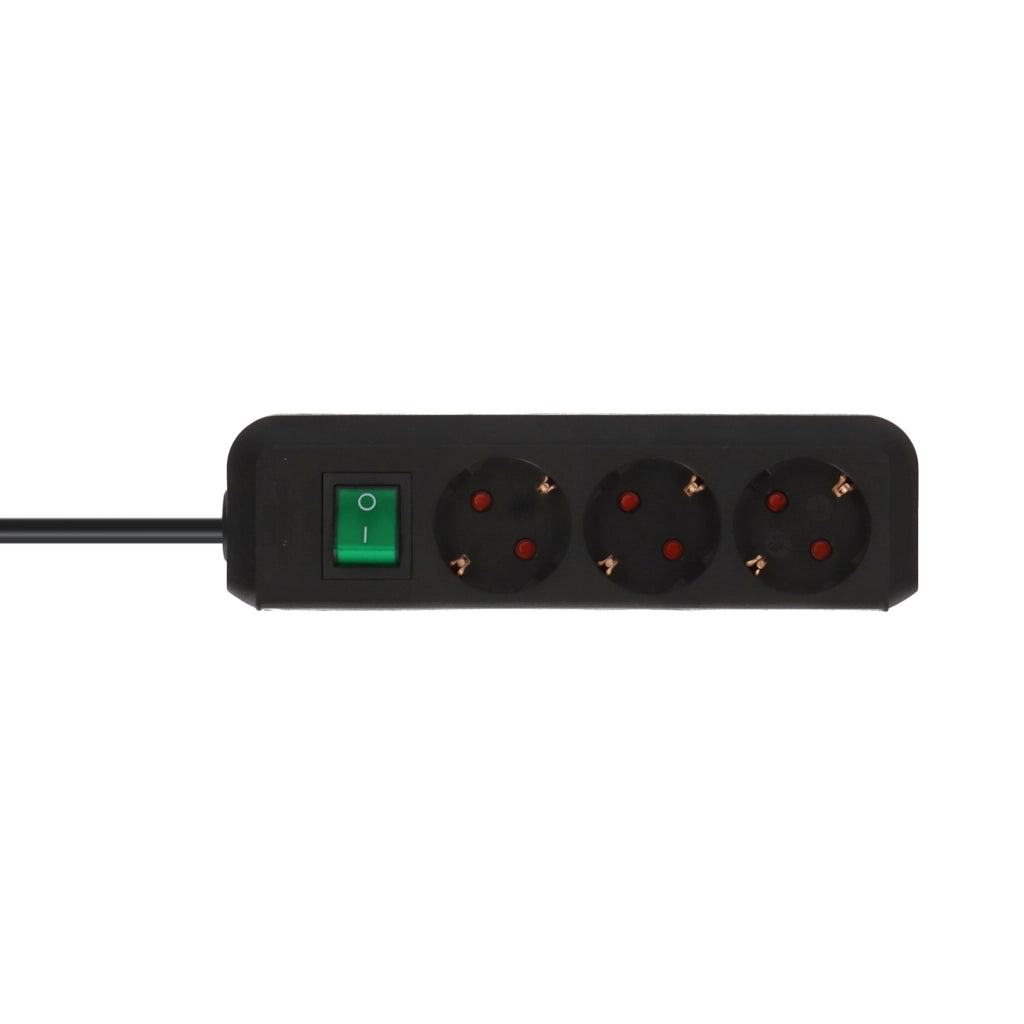 Brennenstuhl Steckdosenleiste 3-fach 3m schwarz mit Schalter Eco-Line (1152300400) Ansicht von oben