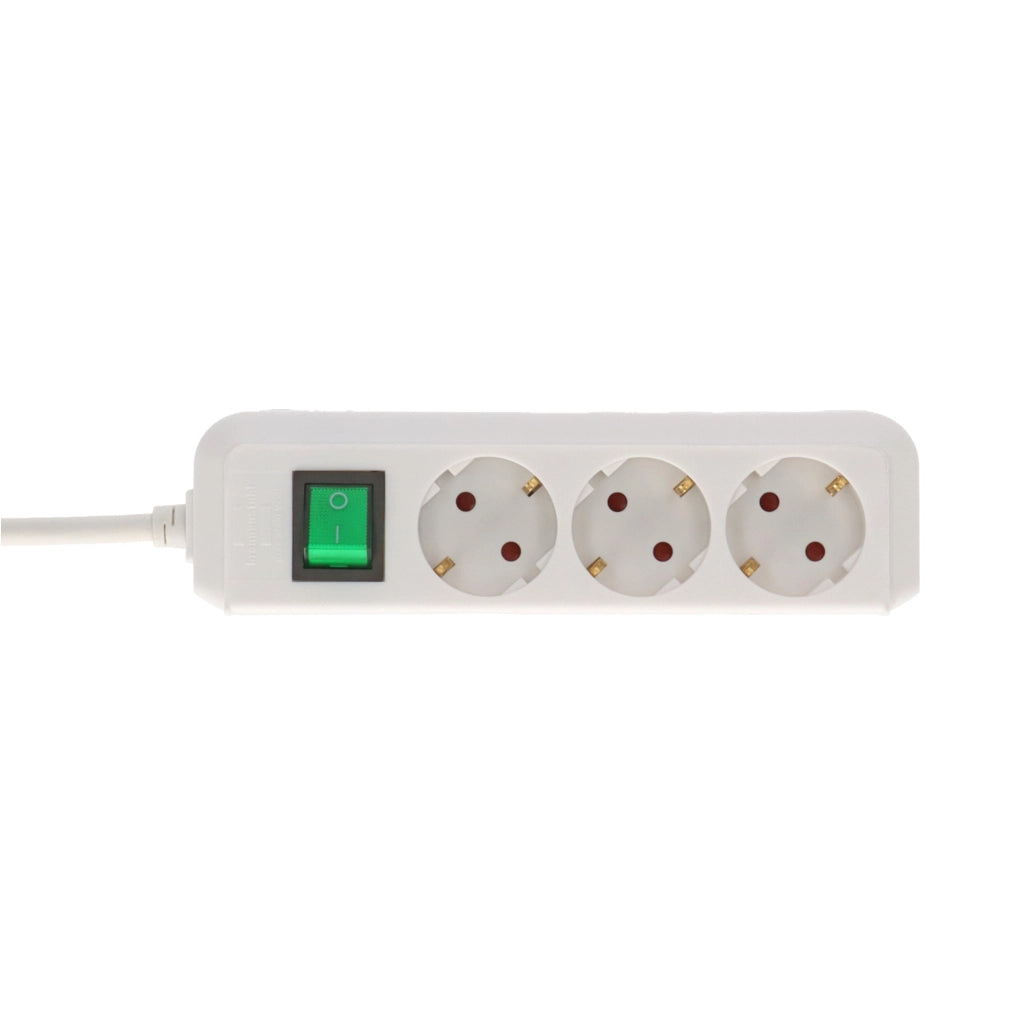 Brennenstuhl Steckdosenleiste 3-fach 5m weiss mit Schalter Eco-Line (1152920) Ansicht von oben