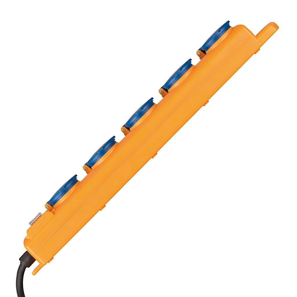 Brennenstuhl Steckdosenleiste gelb mit Schalter 5-fach IP54 (1159900205) Seitenansicht