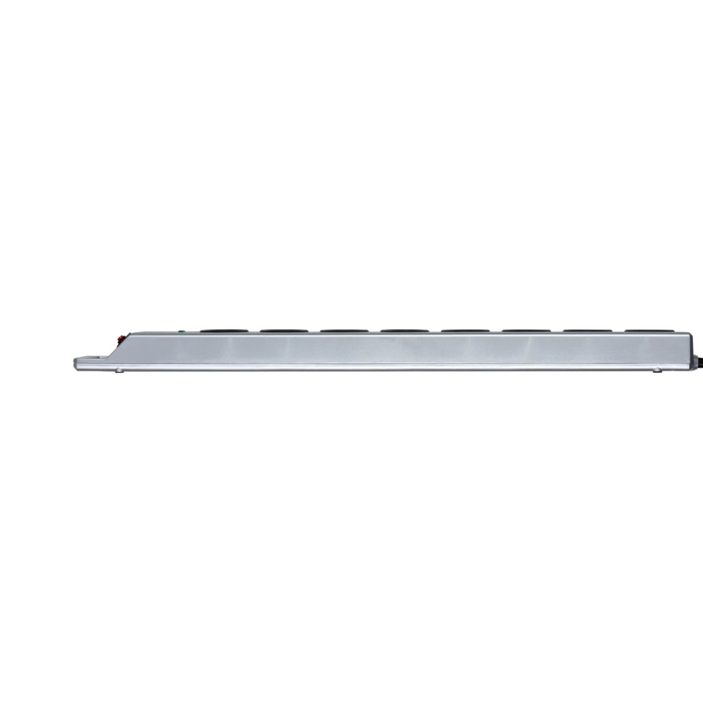 Brennenstuhl Steckdosenleiste 8-fach 2,5m silber Überspannungsschutz Super Solid (1153340318) Seitenansicht