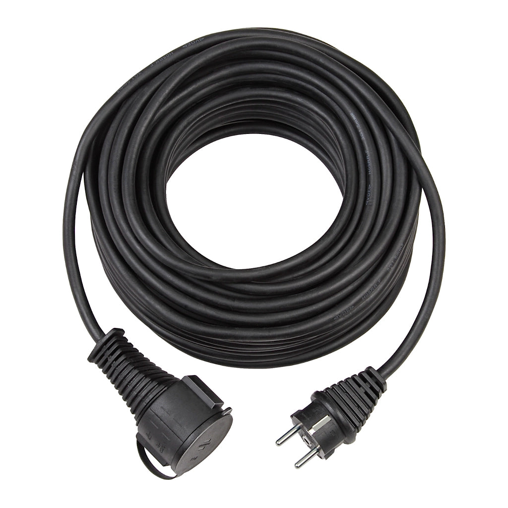 Brennenstuhl Verlängerungskabel 25m IP44 schwarz (1161470) Ansicht von oben zusammengerollt