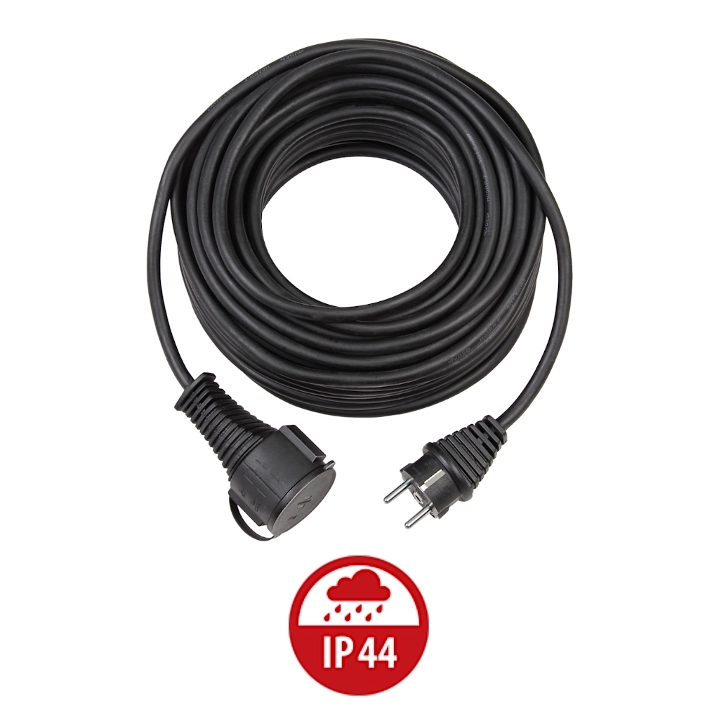 Brennenstuhl Verlängerungskabel 25m IP44 schwarz (1161470) Draufsicht zusammengerollt