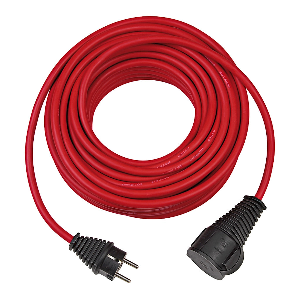 Brennenstuhl Baustellen-Verlängerungskabel 25m rot (1167830) Ansicht von oben zusammengerollt