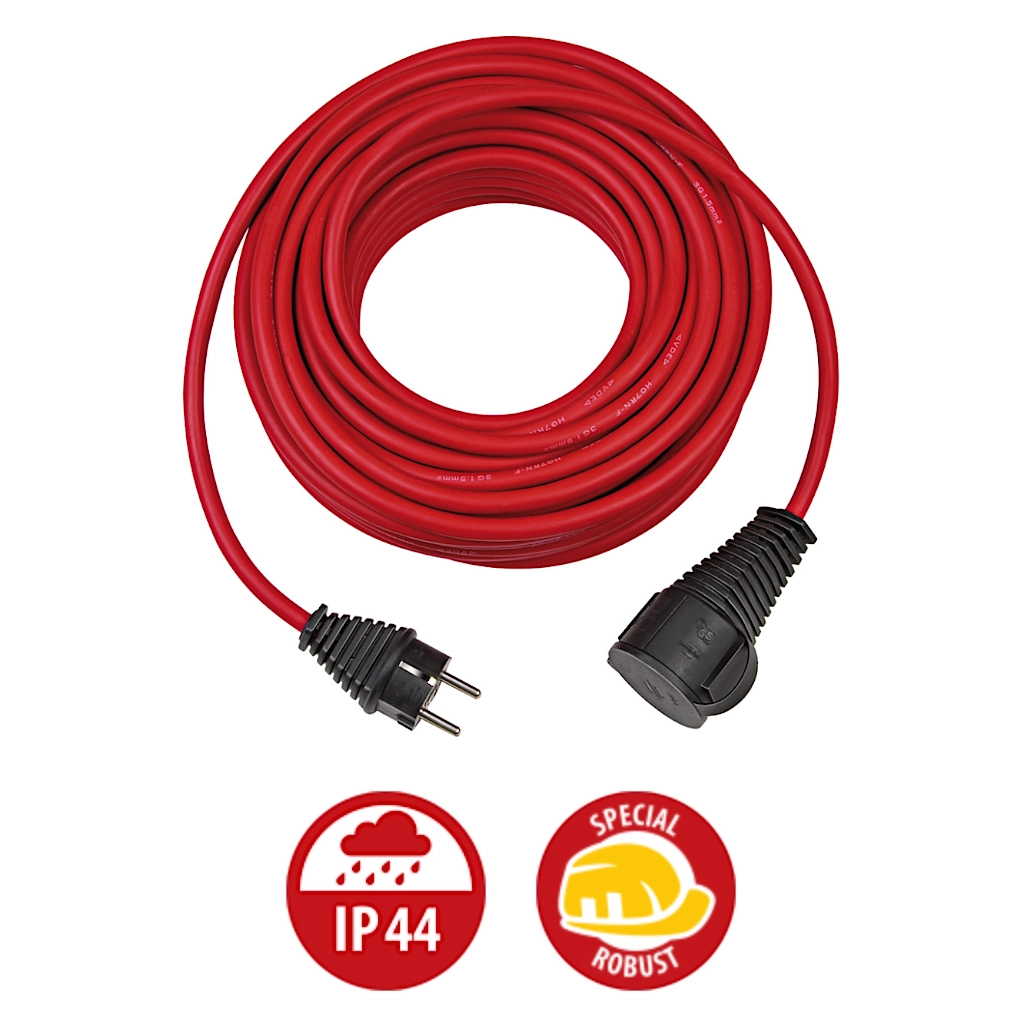 Brennenstuhl Baustellen-Verlängerungskabel 25m rot (1167830) Draufsicht