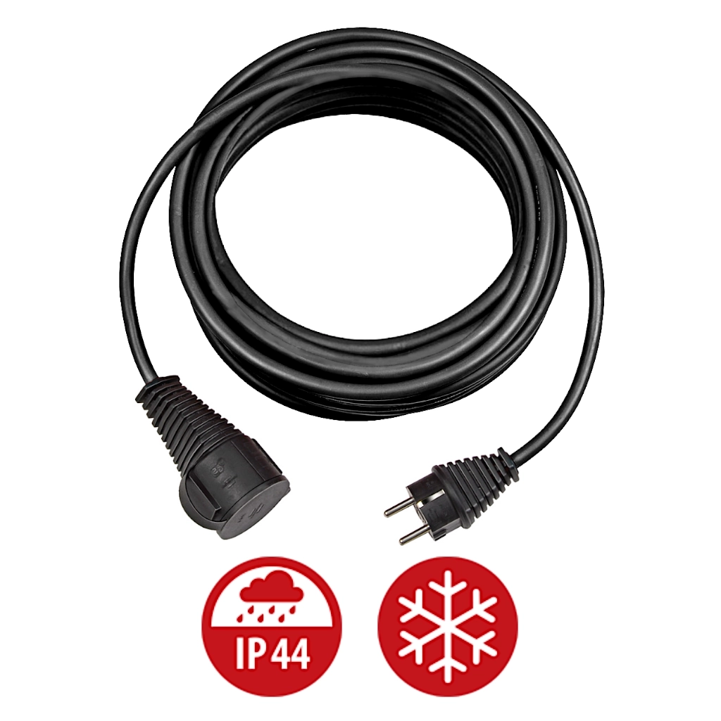 Brennenstuhl Verlängerungskabel 10m IP44 schwarz (1169870) Draufsicht